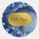 Search for blue marble stickers Gold foil