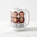 Search for hear no evil mugs Three wise monkeys