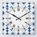 Search for white and blue kitchen clocks Elegant