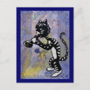 Recherche de chat musicien cartes postales Félin