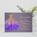 Search for plum purple quinceanera invitations Elegant