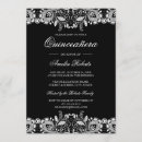 Search for black white quinceanera invitations Vintage