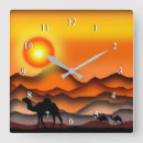 Recherche de chameau horloges Coucher de soleil