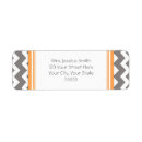 Search for orange chevron return address labels Chic