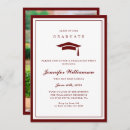 Search for red graduation invitations Red and white