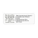 Search for inspirational sayings return address labels Christian
