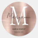 Search for gold monogrammed stickers Business