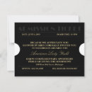Search for gold ticket invitations Black