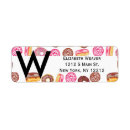 Search for donut return address labels Watercolor