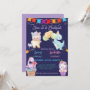 Search for dinosaur and unicorn party invitations Girl