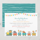 Search for animal train baby shower invitations Modern
