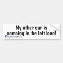 Search for left lane bumper stickers Bad