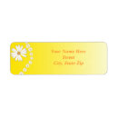Search for yellow daisy return address labels Pretty