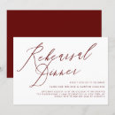 Search for burgundy rehearsal dinner invitations Minimalist