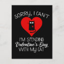 Search for my cat is my valentine postcards Heart