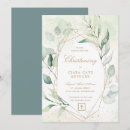 Search for geometric christening invitations Gold
