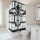 Search for art deco shower curtains White
