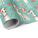 Search for greyhound christmas wrapping paper Santa