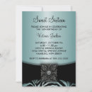 Recherche de zèbre bleu turquoise invitations Noir