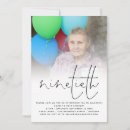 Search for 90th photo birthday invitations Simple