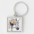 Search for floral fantasy keychains Unicorn