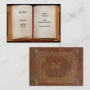 Search for opened business cards Book
