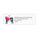 Search for cute couple return address labels Heart