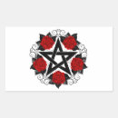 Search for roses rectangle stickers Black