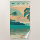 Recherche de vintage surf serviettes de plage Hawaii