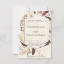 Search for boho feather wedding invitations Purple
