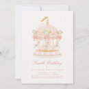 Search for merry go round birthday invitations Carousel