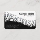 Search for accounting numbers business cards Financial
