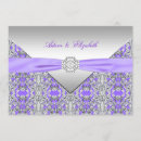 Search for lavender lace wedding invitations White
