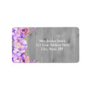 Search for purple and grey return address labels Pretty