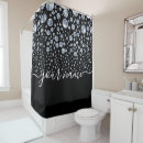 Search for black and silver shower curtains Luxury