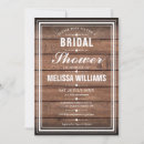 Recherche de wood bridal shower invitations Vintage