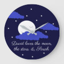 Recherche de lune et étoiles horloges Nuit