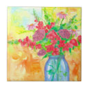 Recherche de bouquet rose carreaux Jaune