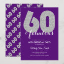 Search for 60 and fabulous birthday invitations Silver