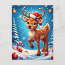 Search for cute reindeer postcards Snow