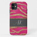 Recherche de rayures de tigre iphone coques Rose