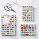 Recherche de drapeau monde papier cadeau International