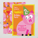 Search for piggy birthday invitations Party