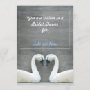 Search for swan bridal shower invitations Heart
