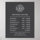 Search for hours business posters Beauty salon