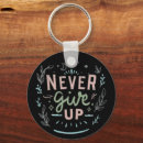 Search for never give up keychains Quotes