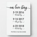 Search for dates plaques Our love story