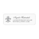 Search for french wedding return address labels Fleur de lis
