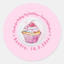 Search for pink cupcake thank you stickers Sweet dessert