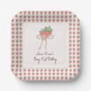 Search for ribbon plates Girl first birthday